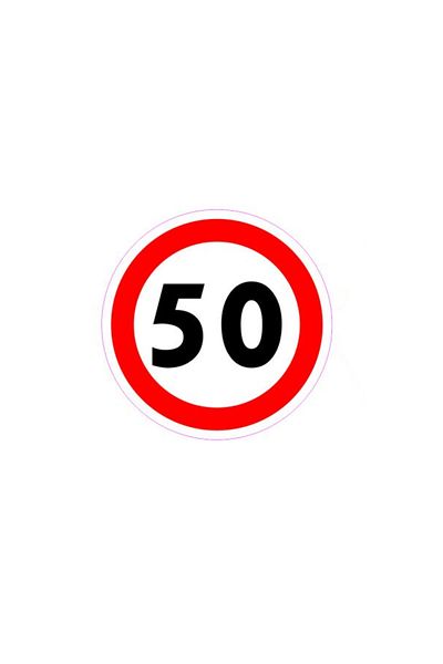 ideal STORE IdealSTORE reflective speed limit sticker 50 Km/h