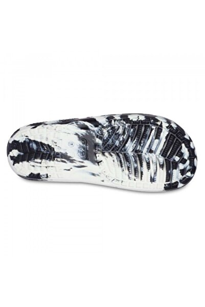 Crocs Classic Marbled Slide Slippers - White/Black