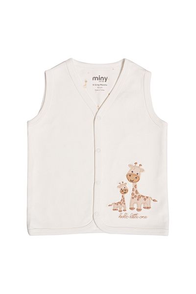 Miny Center Unisex Baby Vest with Giraffe Figure