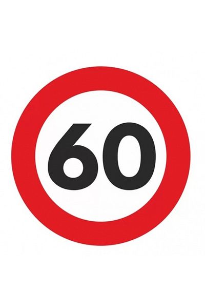ideal STORE IdealSTORE reflective speed limit sticker 60 Km/h