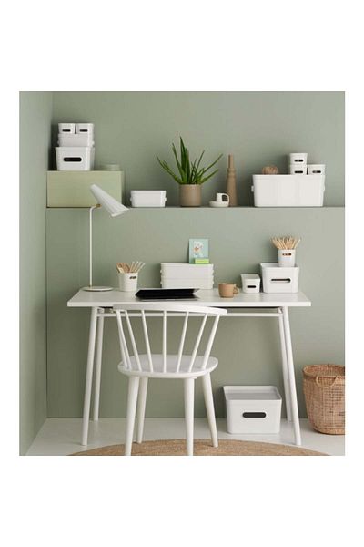 Orthex SmartStore Compact L storage box, White, 41x28.7x15.5 cm