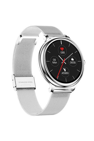 ideal STORE Smartwatch Rubin SILVER IdealStore Full HD, 1.09 Inch Screen with 240x240 Resolution, Heart Rate Monitoring