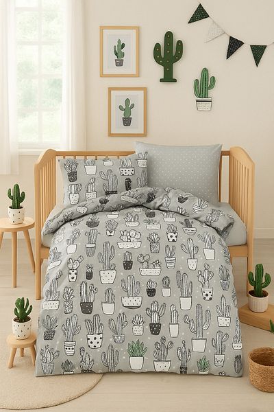 Tabu Home Cactus Baby Duvet Cover Set