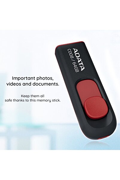 Adata USB 2.0 FlashDrive Memory Stick, 32GB, Adata, AC008, Black