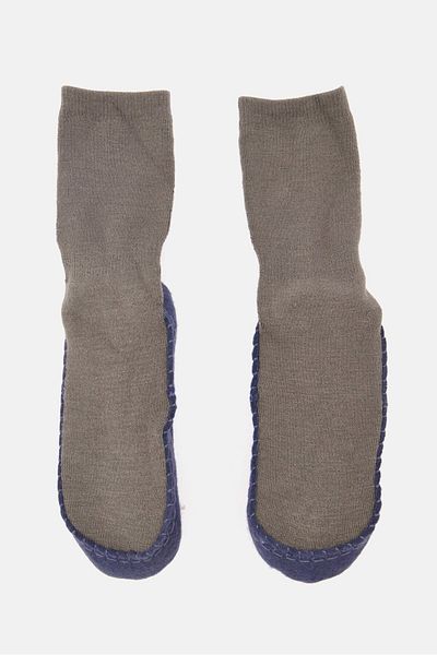 Tchibo Kids Boy Textured Slipper Socks, Grey