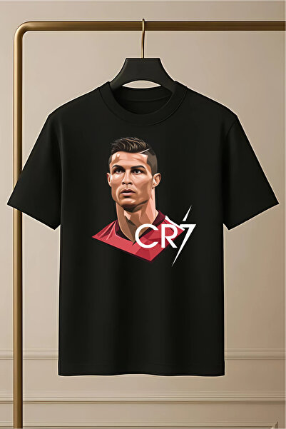 VİZYON İKRA Unisex CR7 Ronaldo Baskılı T-shirt/Tişört - TÜM YAŞ GRUPLARI