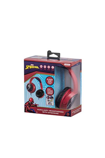 Marvel Spider-Man Auxiliary Headphones with Stickers (MV-6513-SM)