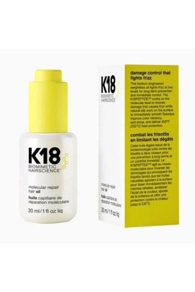 K18 Biomimetic Hairscience Molecular Repair Hair Oil – Leave-In Treatment – 30 ml