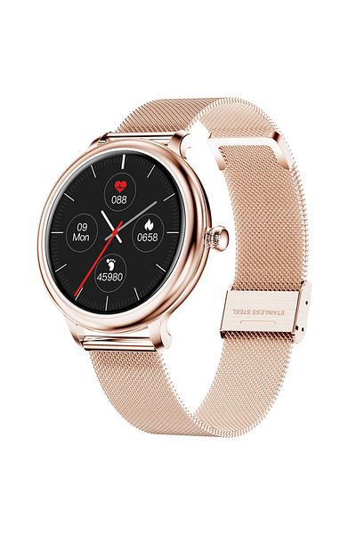 ideal STORE IdealStore Rubin GOLD Smartwatch Full HD, 1.09Inch Screen with 240x240 Resolution, Blood Pressure Monitoring