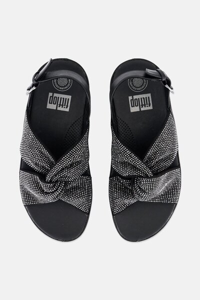 Fitflop Women Adjustable Buckle Closure Sandals, Black