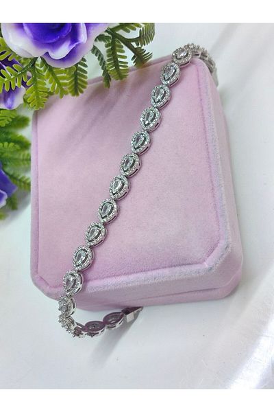 argint 925 Bratara pietre 19 cm