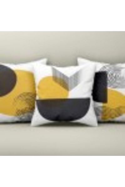 Lenjerii Deosebite Set 3 decorative pillow covers 43x43cm, Abstract Design 20