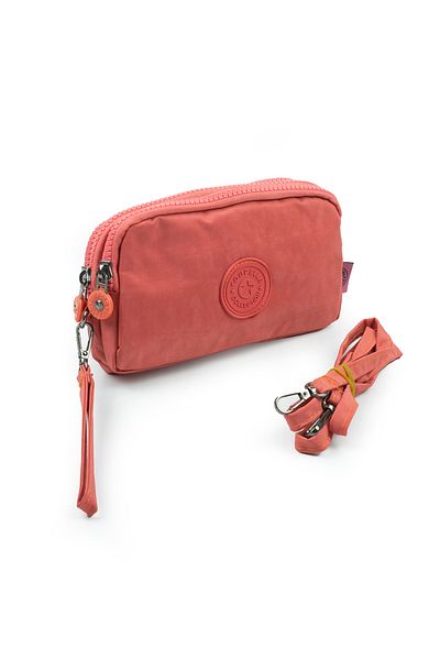 İMAKS Crinkle/Clinkir Waterproof 3 Zippered Shoulder Strap Mobile Phone Carrying Bag Wallet Puppy 3031