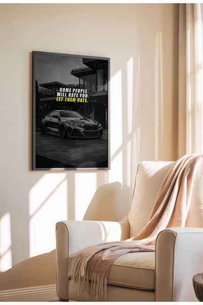 21mxm Motivational Canvas Poster, GT-R Night Drive Art, "Crave Success" Quote, Fuel Your Hustle 2025