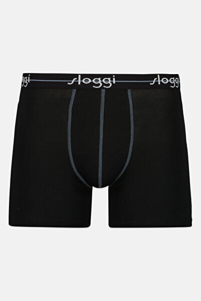 SLOGGI Men 2 Pieces Brand Logo Star Short Briefs, Black