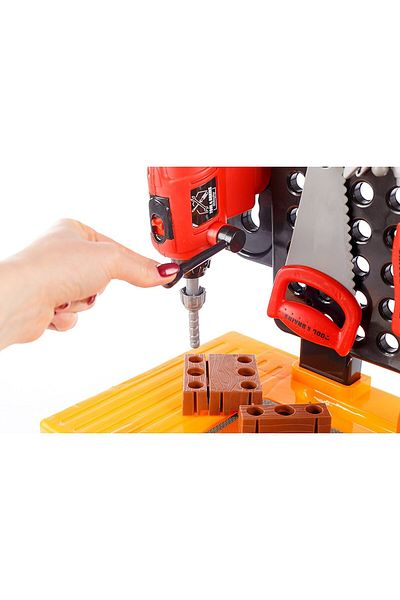 fun zone Tools & Brains Workshop Fun Zone Workbench for Kids with Tools and Accessories, 76 cm Height,