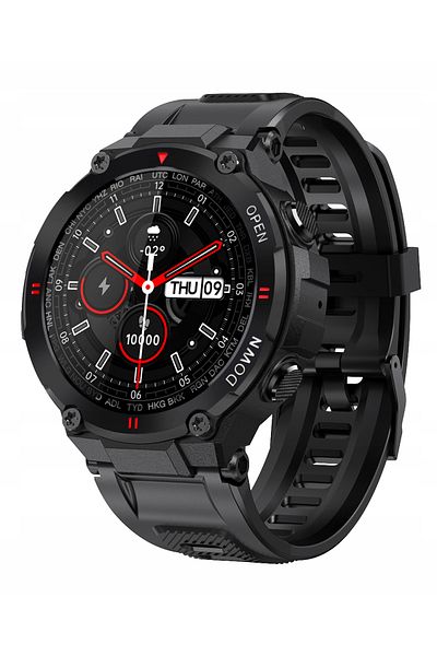 ideal STORE Smartwatch idealStore Military Watch, High Quality Materials, 7 Sports Modes, Pedometer, Me