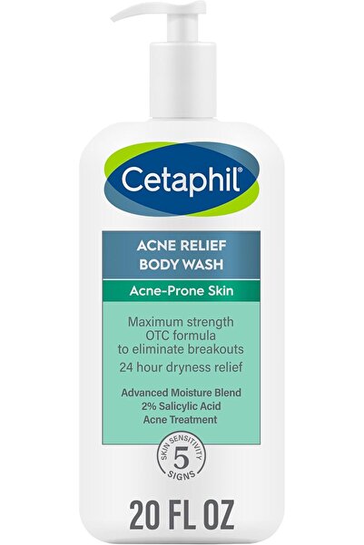 NONAMEE Ceta-phil Acne Relief Body Wash with 2% Salicylic Acid, 20 fl oz