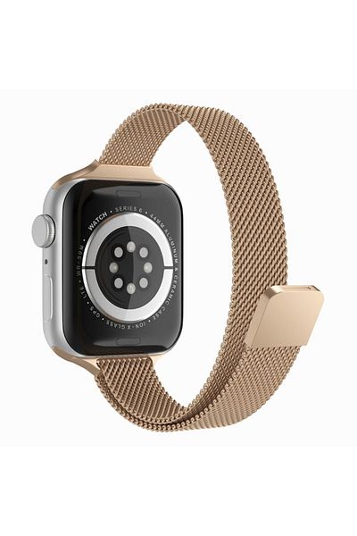 Techsuit Watchband W034 for Apple Watch 1, 2, 3, 4, 5, 6, 7, SE, 38-41 mm, Gold