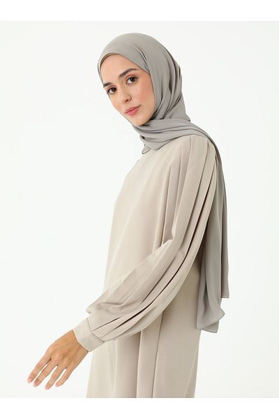 Refka Pili Detailed Tunic Trousers Double Crepe Suit - Mink - Refka