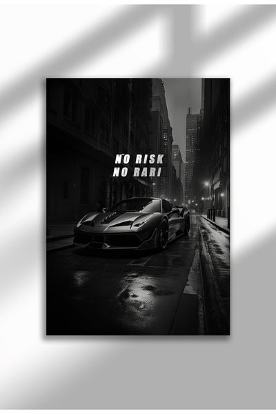 21mxm Motivational Canvas Poster, GT-R Night Drive Art, "Crave Success" Quote, Fuel Your Hustle 2025