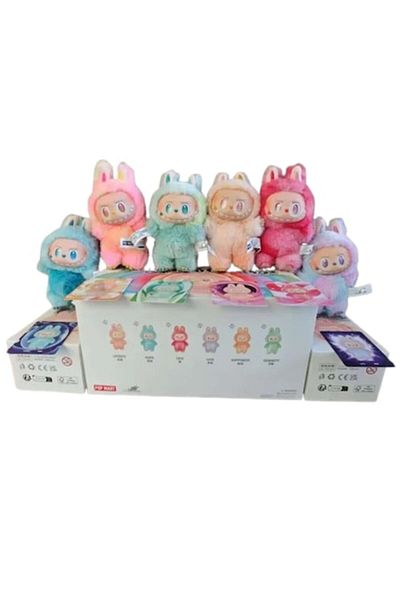 victiny Premium Plush Toy Keychain Labubu Collection, Big Into Energy, Blind Box, Pop Mart, 17 cm, Multicolo