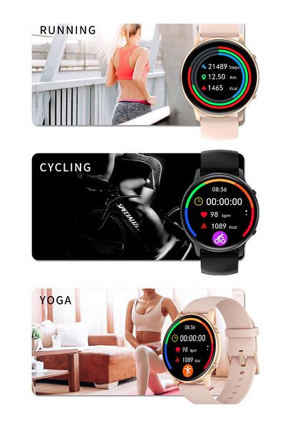 ideal STORE Smartwatch and Fitness Bracelet idealStore SlimeSport36, MultiSport, Step Goal, Heart Rate, C