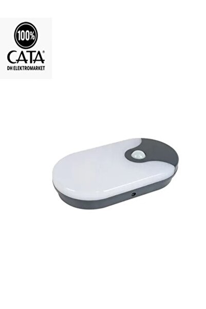 Cata 20 W Sensörlü Palermo Led Duvar Armatürü - Sarı Işık (4000K) - Siyah Kasa