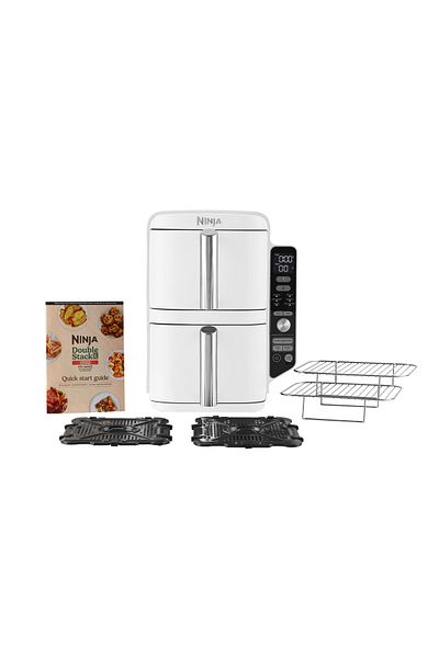 NINJA Friteuza cu aer cald Ninja SL400EUWH Double Stack XL, 9.5 l, 2470 W, 6 programe (Alb)