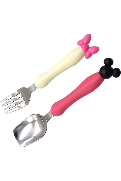 KidProtect Mickey And Minnie Children's Cutlery Set