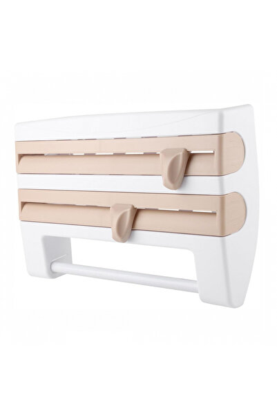 OEM Dispenser de bucătărie pentru folii de plastic și prosoape de hârtie, alb/bej