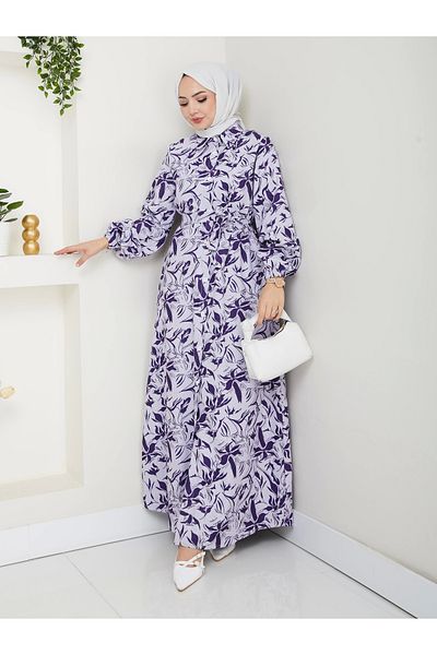 Nevayla Moda Eni Season Purple Dress / E0132