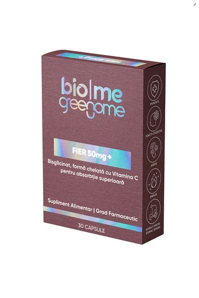 Bio Melisa Food supplement Iron bisglycinate and vitamin C, Biome Iron 50 mg 30 capsules