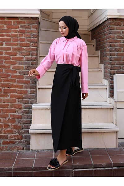VAV Short Pleated Shirt - Pink - Vav