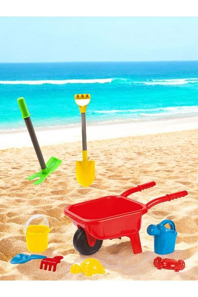 BYCEGU Beach Set with Digging Shovel, Playing Car, Playing Activity Set, Beach Play Set