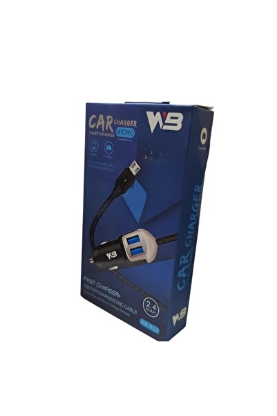 rexa شاحن سيارة مزود بكابل micro USB، يتميز بقدرات الشحن السريع ومنفذي USB مز...