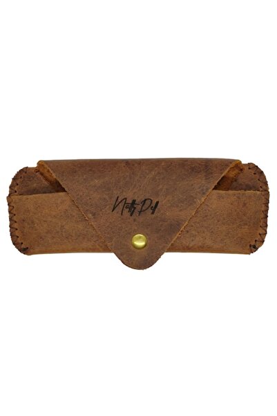 Natty Pell Glasses Case - Handmade Leather Brown