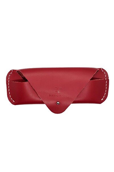 Natty Pell Etui Natty Pell for Eyeglasses or Sunglasses Handmade Red Leather