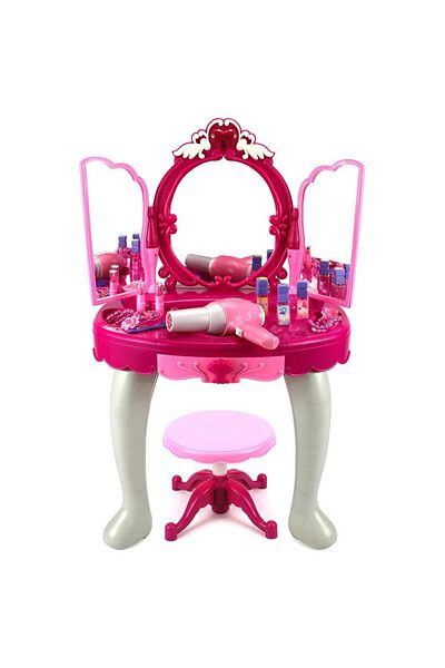 OEM Beauty salon set, mirror with electric opening and functional hair dryer, 15 accessories