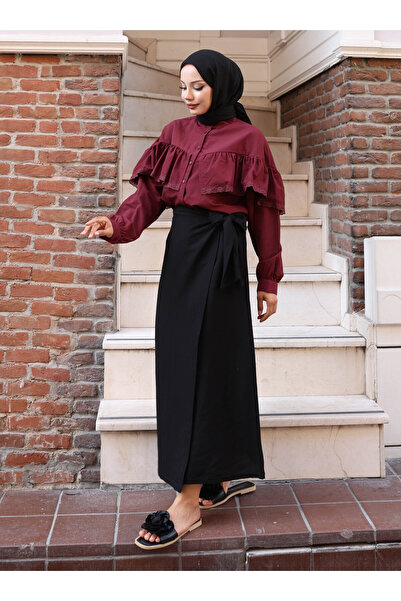 VAV Lace Shirt - Burgundy - Vav