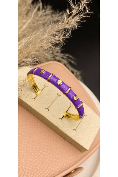 ismim bijuteri أصفاد نسائية قابلة للتعديل بتفاصيل نجمة مينا أرجوانية