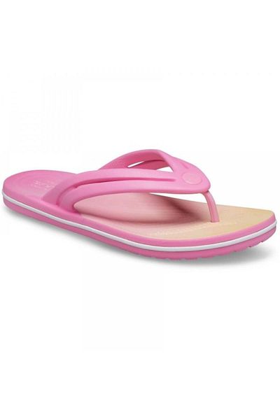 Crocs Women's Crocband Ombre Flip Flops 37-38 EU - W7 US Pink - Pink Lemonade/Multi