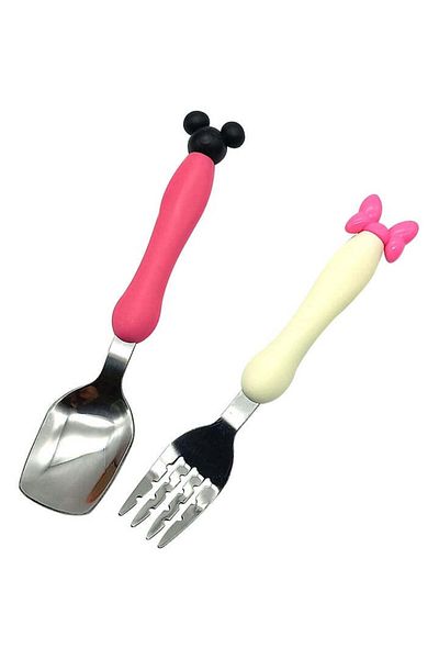 KidProtect Mickey And Minnie Children's Cutlery Set