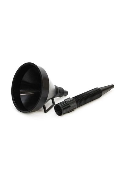 AMIO Funnel with straight tube, detachable 2 pieces, black