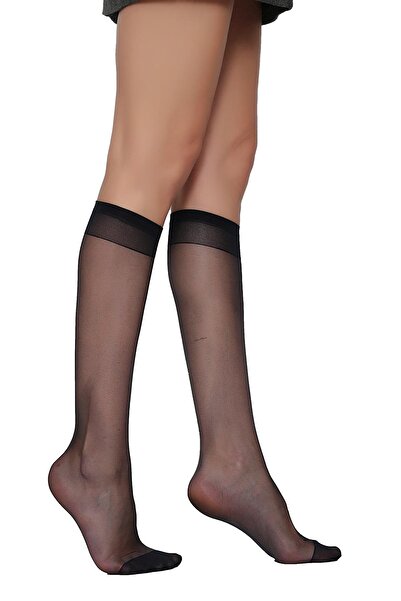 Daymod Γυναικείες κάλτσες παντελονιών Navy Blue Lady Fity 15 Denier Slim γυαλιστερές μέχρι το γόνατο 3 τεμαχίων