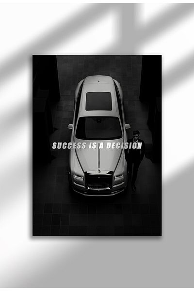 21mxm Motivational Canvas Poster, GT-R Night Drive Art, "Crave Success" Quote, Fuel Your Hustle 2025