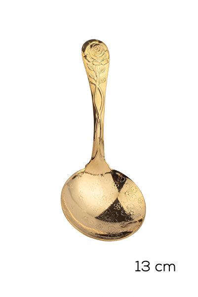 Porsima 5217 Metal Gold 2-Piece Sauce Spoon-Spoon 13cm