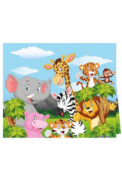 Ege Pastacılık Safari Themed Plastic Tablecloth 120 X 180 cm