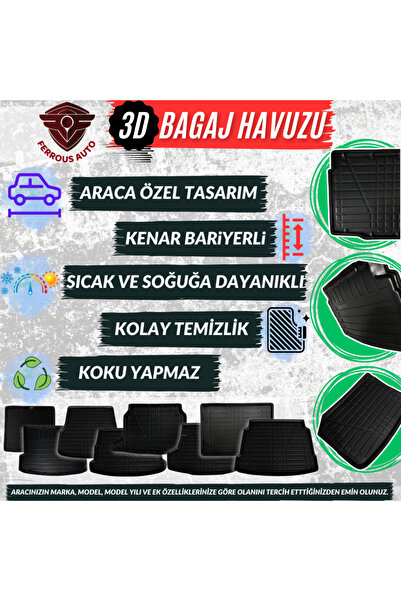 ferrous autoaccessories Volkswagen Jetta Ferrous 4D Paspas ve Bagaj Havuzu 2005 2010
