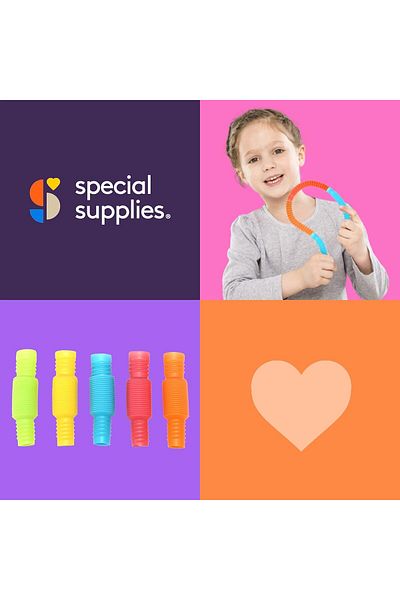 ideal STORE Set of 20 idealSTORE Colored Sensory Tubes, Dimensions 16 x 51 cm, Antistress, Made of 7 cu